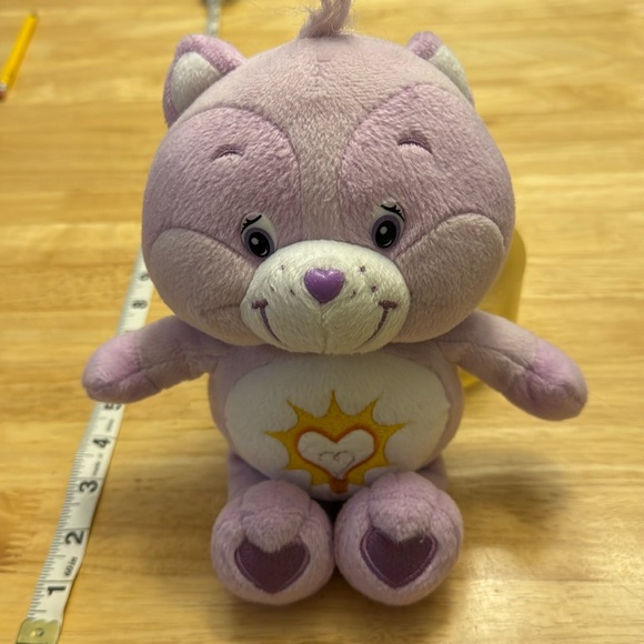 Bright Heart Raccoon Care Bear Cousins 8” plush, clean, washed, normal wear etc - Picture 1 of 12